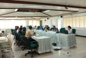 Officials and staff from DOST-PCAARRD and DA-BAR held a meeting to discuss the convergence of R&D initiatives on Philippine agriculture. (Image credit: Leandro C. Lameyra, Office of the Executive Director-Research and Development (OED-RD), PCAARRD)